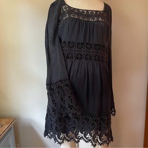Free People dress charcoal gray